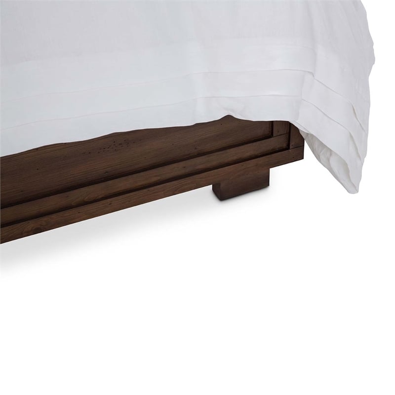 Michael Amini Carrollton Queen Panel Bed in Rustic Ranch Brown