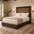 Michael Amini Carrollton Queen Panel Bed in Rustic Ranch Brown