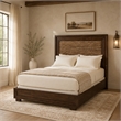 Michael Amini Carrollton Queen Panel Bed in Rustic Ranch Brown