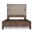 Michael Amini Crossings King Panel Bed with Drawers - Brown