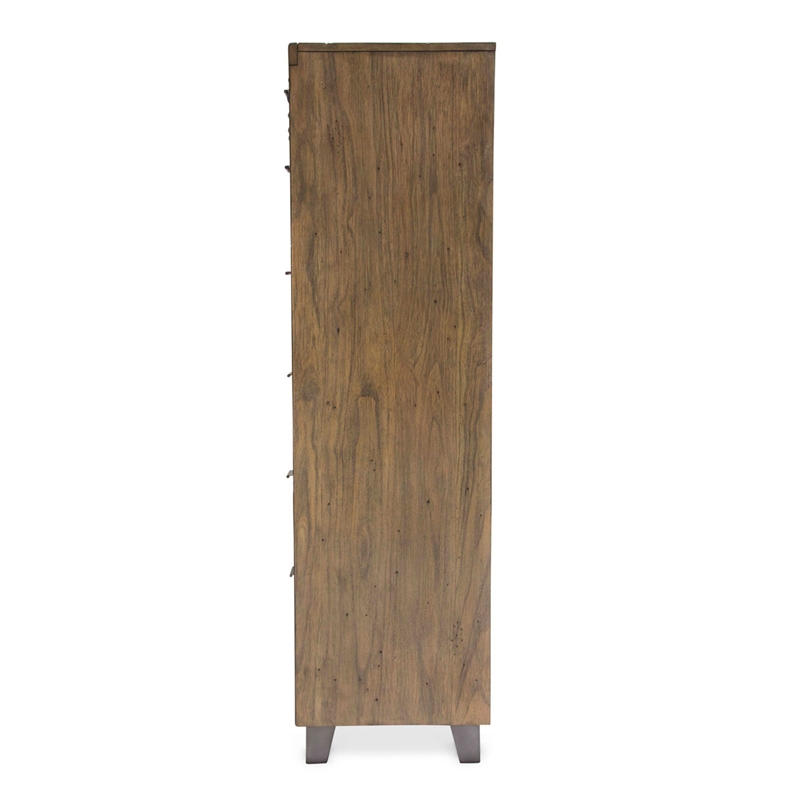 Michael Amini Del Mar Sound 6-Drawer Contemporary Wood Chest in Boardwalk Brown