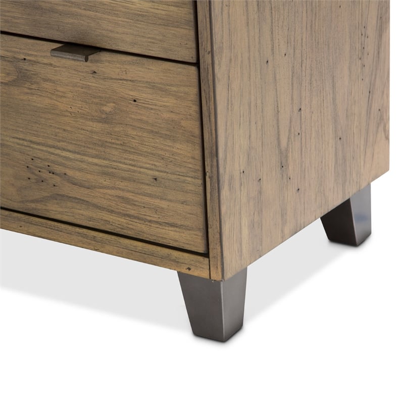 Michael Amini Del Mar Sound 6-Drawer Contemporary Wood Chest in Boardwalk Brown