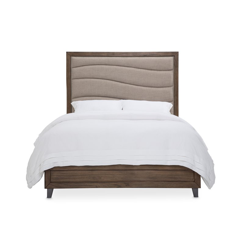 Michael Amini Del Mar Sound Eastern King Panel Bed - Boardwalk Brown