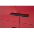 Michael Amini State St. Stainless Steel Accent Cabinet in Saffron Red/Black