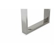 Michael Amini State St. Stainless Steel & Glass Dining Table in Off White