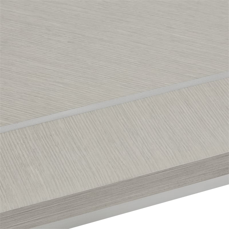 Michael Amini Eclipse Oval Rubberwood & Steel Dining Table in Moonlight Gray