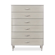 Michael Amini Eclipse 6-Drawer Wood & Marble Chest in Moonlight Gray