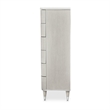 Michael Amini Eclipse 6-Drawer Wood & Marble Chest in Moonlight Gray