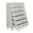Michael Amini Eclipse 6-Drawer Wood & Marble Chest in Moonlight Gray