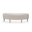 Michael Amini Kathy Ireland Eclipse Accent Bench - Ivory/Moonlight Gray