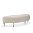 Michael Amini Kathy Ireland Eclipse Accent Bench - Ivory/Moonlight Gray