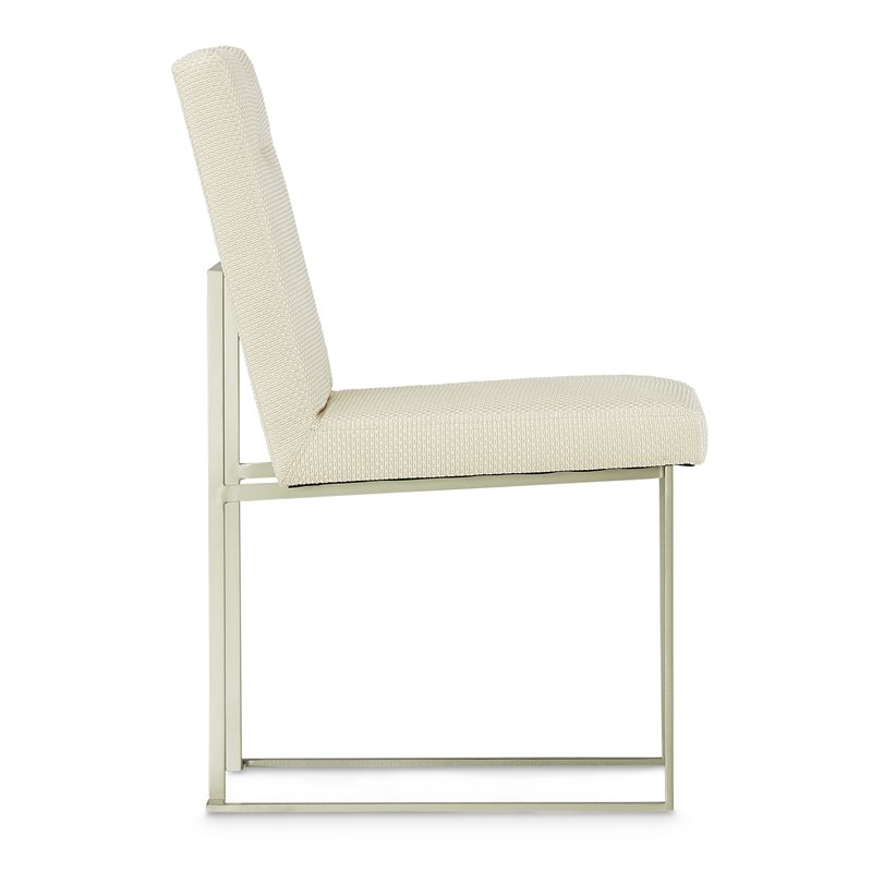 Michael Amini Laguna Ridge Dining Side Chair - Brushed Silver/Oak