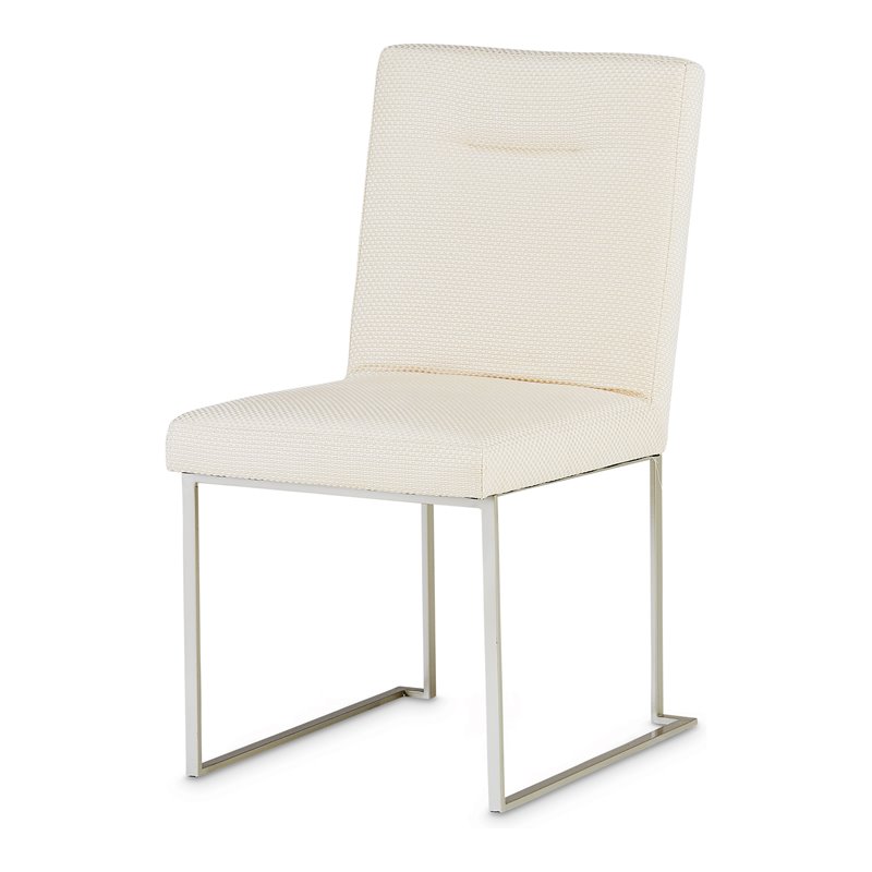 Michael Amini Laguna Ridge Dining Side Chair - Brushed Silver/Oak