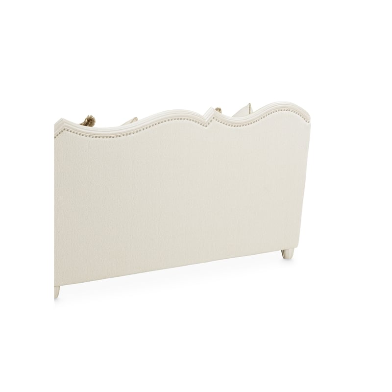 Michael Amini Chamberi Boucle Sofa - French Vanilla/Classic Pearl
