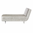 Michael Amini Lanna Armless Chaise - Storm Gray/Silver Mist