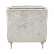 Michael Amini Lanna Armless Chaise - Storm Gray/Silver Mist