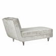 Michael Amini Lanna Armless Chaise - Storm Gray/Silver Mist