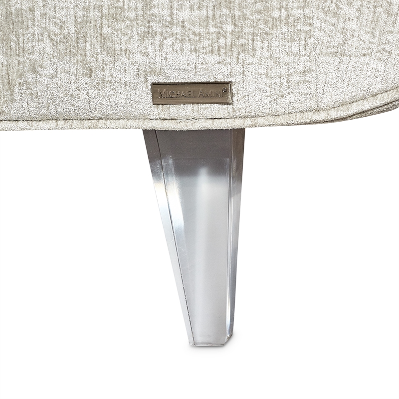 Michael Amini Lanna Armless Chaise - Storm Gray/Silver Mist