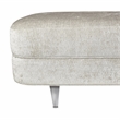 Michael Amini Lanna Armless Chaise - Storm Gray/Silver Mist
