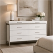 Marquee 8-Drawer Modern Dresser in Cloud White