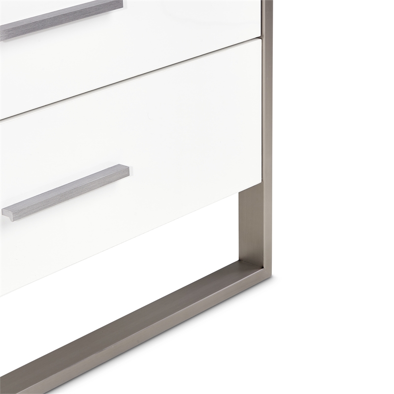 Marquee 8-Drawer Modern Dresser in Cloud White