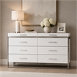 Marquee 8-Drawer Modern Dresser in Cloud White