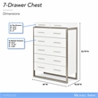 Marquee 7-Drawer Modern Chest in Cloud White
