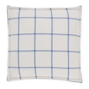 Michael Amini Newport Alta 16&quot Square Box Throw Pillow - Sky in Set of 2