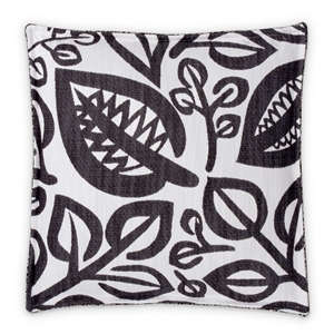 Michael Amini Uptown Downtown Zest 18&quot Box Throw Pillow Black and White Set of 2