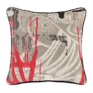 Michael Amini Uptown Downtown Bronx 19&quot Throw Pillow Natural/Black Set of 2