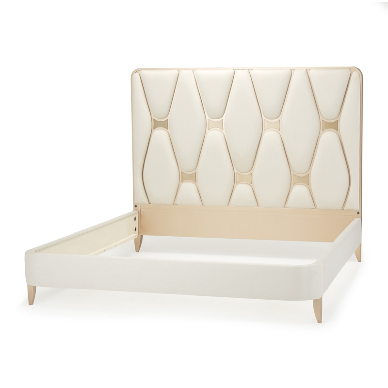 La Rachelle Queen Panel Bed - Champagne Ivory/Chardonnay