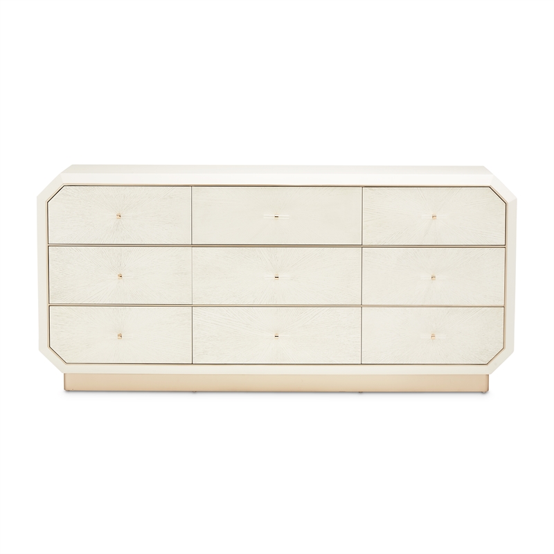 Michael Amini La Rachelle 9-Drawer Dresser in Champagne Ivory