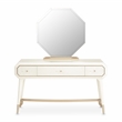 La Rachelle Vanity and Mirror Set in Champagne Ivory & Chardonnay
