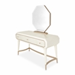 La Rachelle Vanity and Mirror Set in Champagne Ivory & Chardonnay