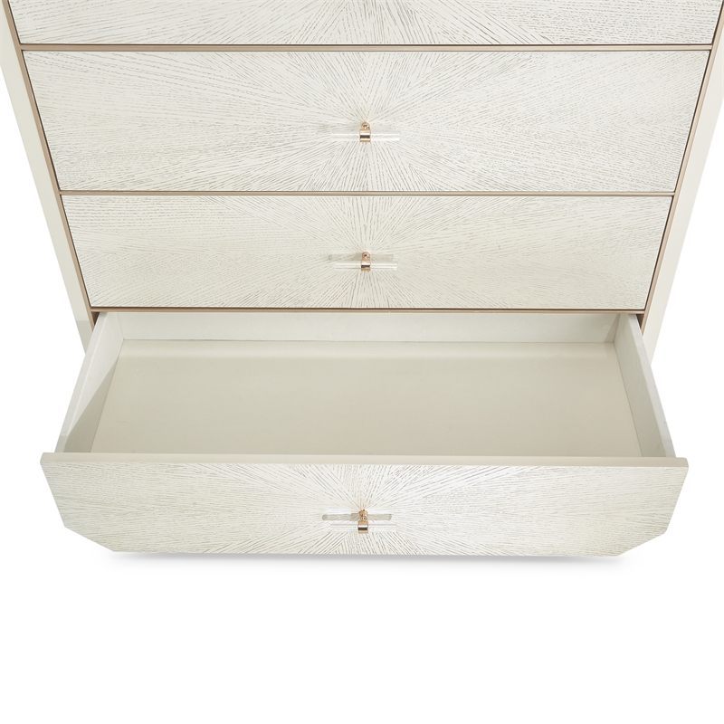 Michael Amini La Rachelle 5-Drawer Chest - Champagne Ivory