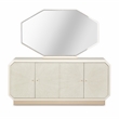 Michael Amini La Rachelle Sideboard and Mirror Set in Champagne
