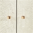 Michael Amini La Rachelle Sideboard and Mirror Set in Champagne