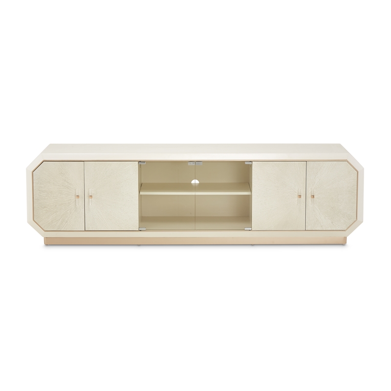 Michael Amini La Rachelle Media Cabinet in Champagne