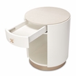 Michael Amini La Rachelle Round End Table with Marble Top - Champagne Ivory