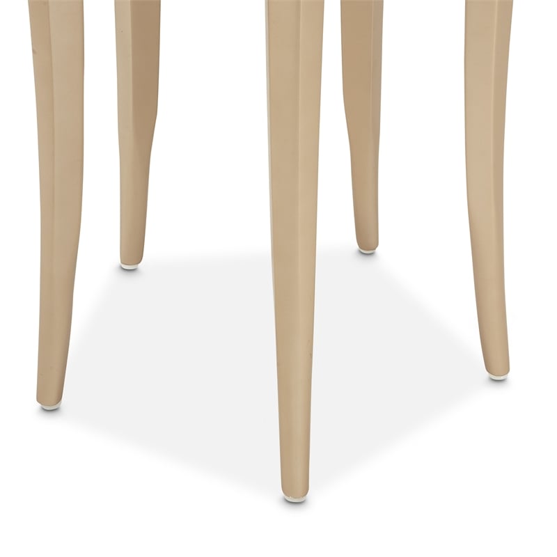 Michael Amini La Rachelle Chairside Table in Chardonnay Gold