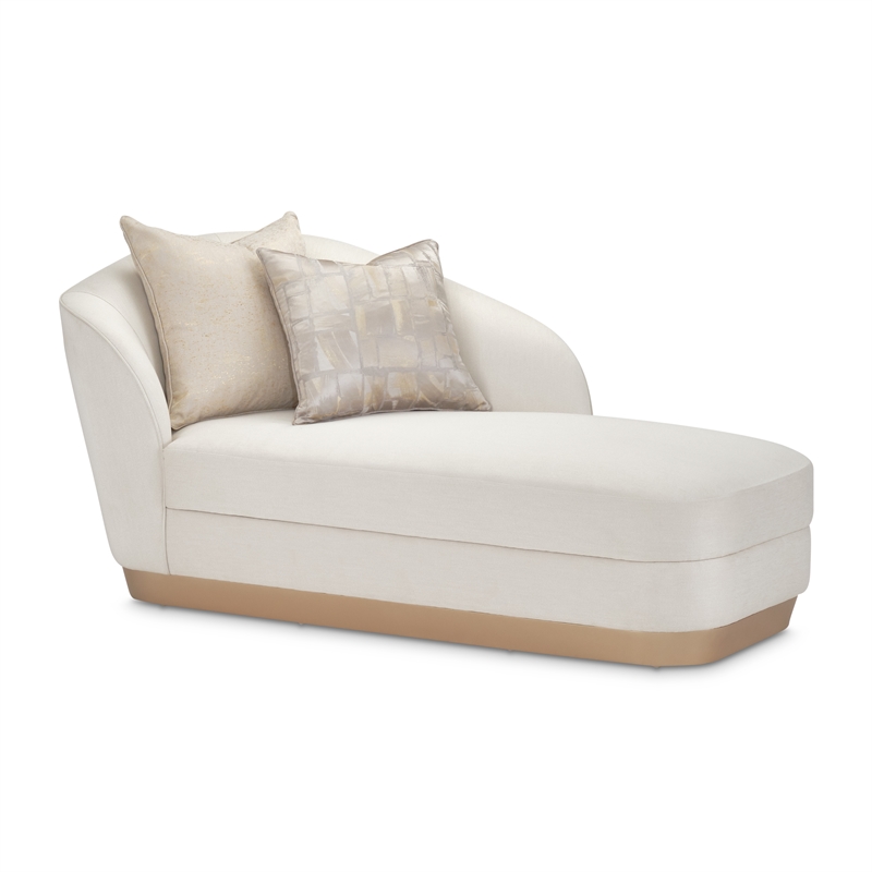 Michael Amini La Rachelle Chaise Lounger - Icicle Ivory