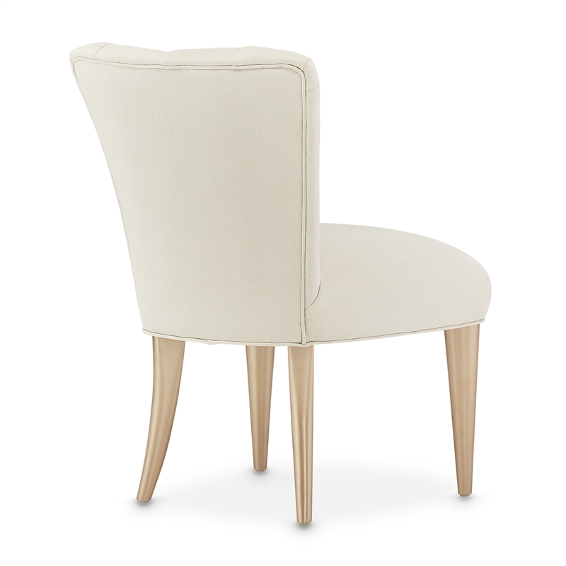 Michael Amini La Rachelle Vanity Chair in Champagne Ivory/Chardonnay