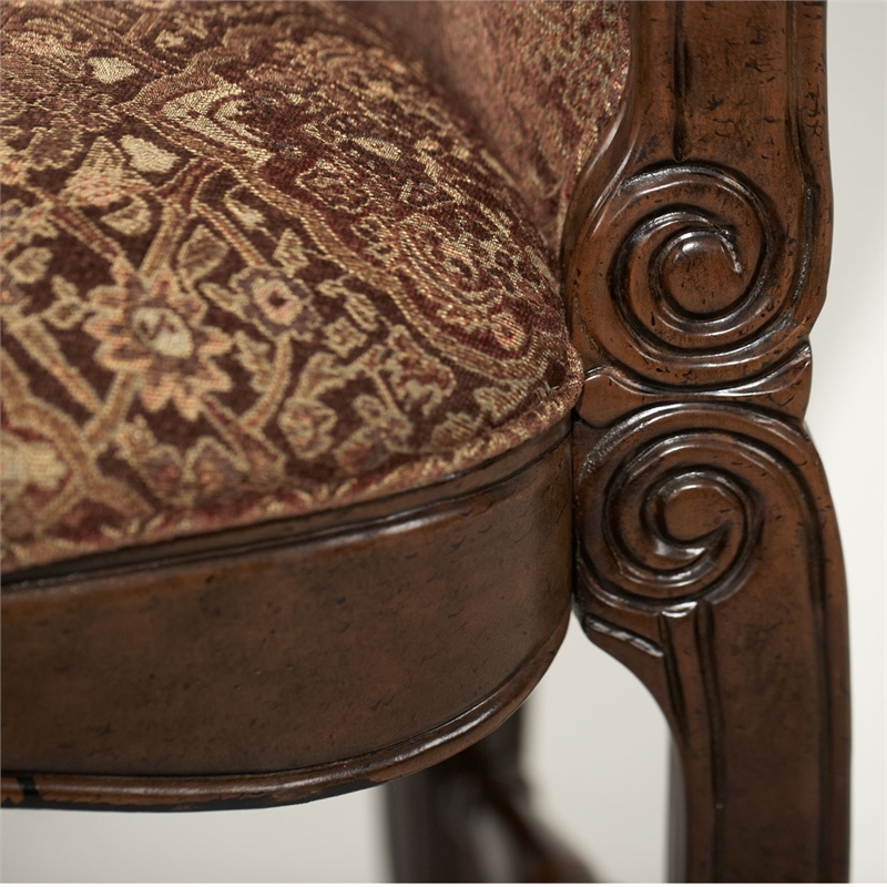 Windsor Court Traditional Counter Stool (Set of 2) - Vintage Brown Fruitwood