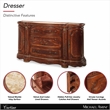 Cortina Traditional Wood & Marble Dresser in Honey Walnut