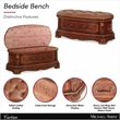 Cortina Wood and Leather Accent Bench in Honey Walnut