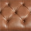 Michael Amini Cortina Wood and Leather Bedside Bench in Honey Walnut