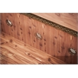 Michael Amini Cortina Wood and Leather Bedside Bench in Honey Walnut