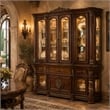 Michael Amini Villa Valencia China Cabinet with Lighting - Classic Chestnut