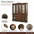 Michael Amini Villa Valencia China Cabinet with Lighting - Classic Chestnut