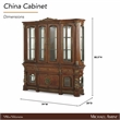 Michael Amini Villa Valencia China Cabinet with Lighting - Classic Chestnut